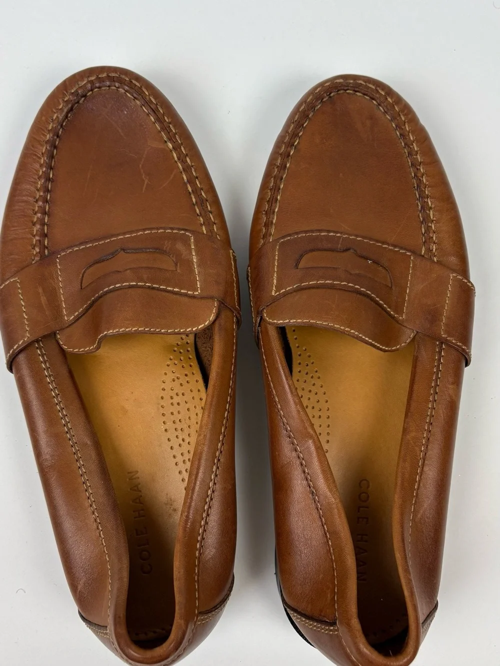 Cole Haan Pinch Prep Penny Loafer - Men's Brown Shoes Size 10.5W 01462